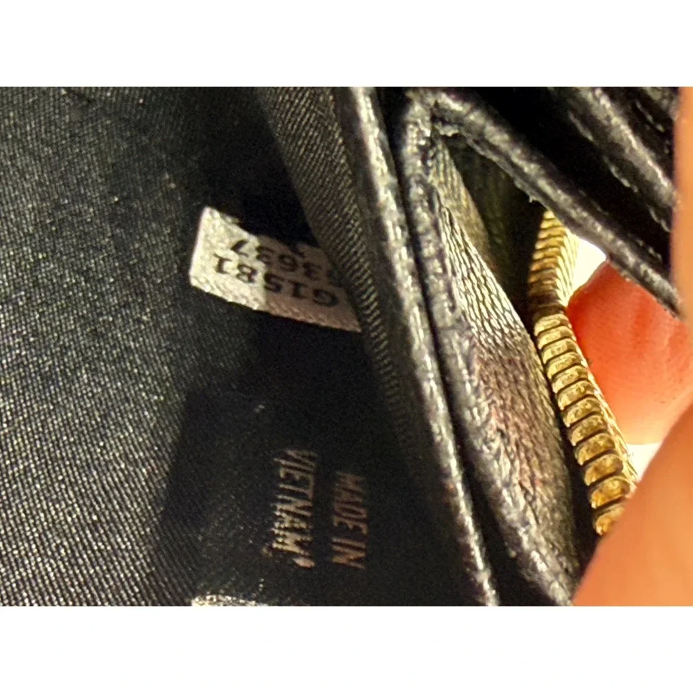 Coach Black Quilted Leather Accordion Zip Wallet Gold Hardware C3441‎